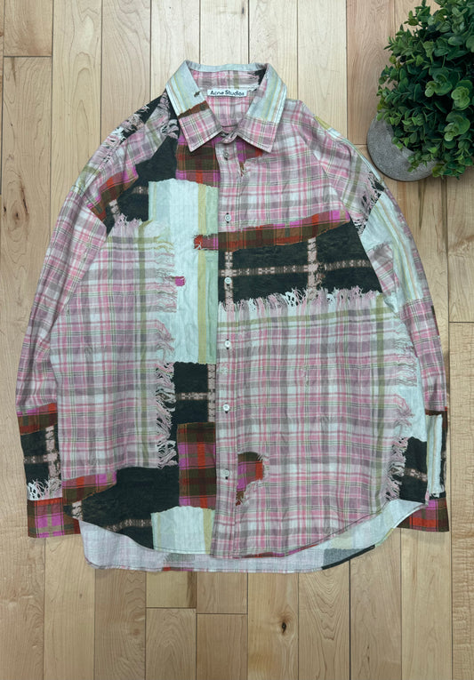 Acne Studios Print Patchwork Oversized Flannel