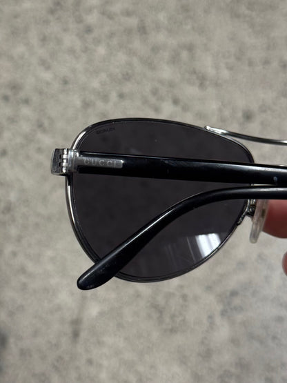 Gucci Black Tinted Aviator Sunglasses