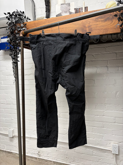 Carol Christian Poell ‘Scarstitch’ Black Cotton Drop Crotch Pants