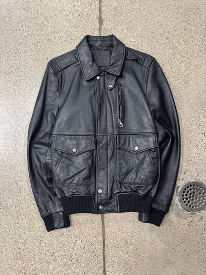 Mastermind Japan Embossed ‘Skull Logo’ Calfskin Leather Jacket
