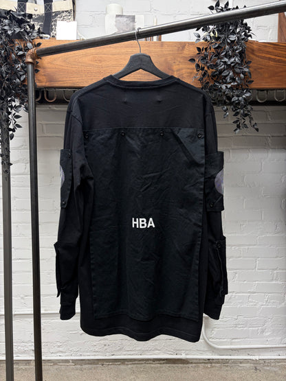 Hood by Air Patch ‘HBA’ Logo Layered Black Long Sleeve Shirt