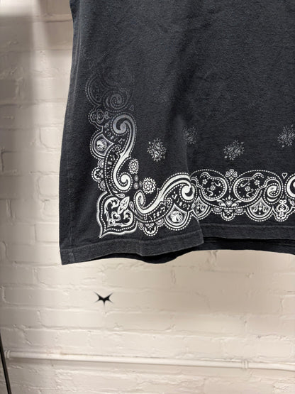 Number (N)ine ‘Fender Logo’ Black Paisley Graphic T-Shirt
