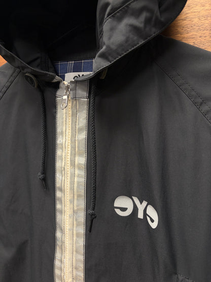 2018 Junya Watanabe Reflective Tape Seam Black Zip-Up Shell Jacket