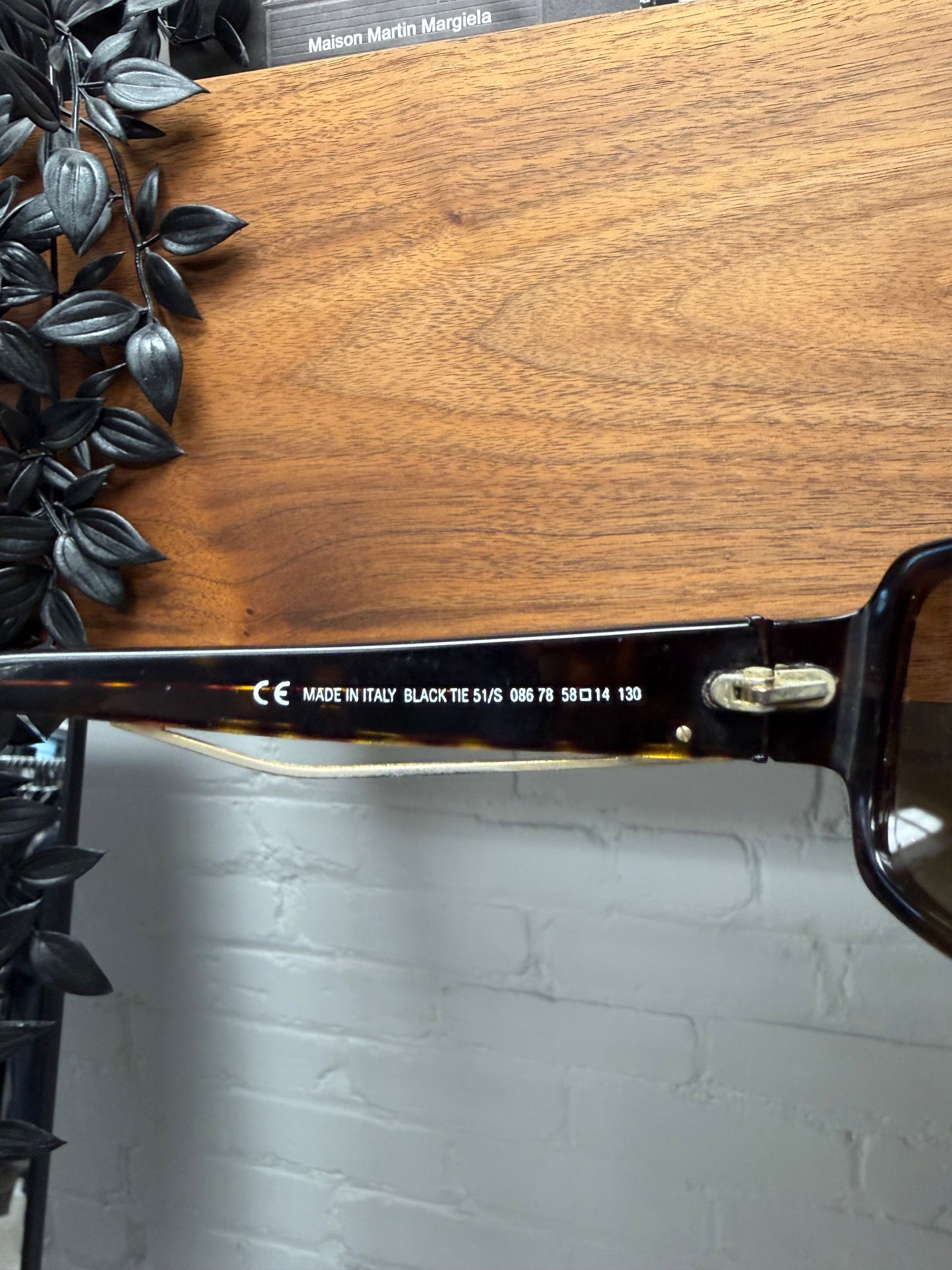 Dior Homme ‘Black Tie 51/S’ Tortoiseshell Box Shape Sunglasses