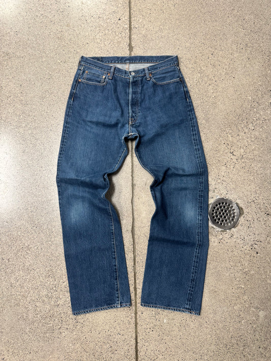 Kapital Straight Leg Washed Blue Denim