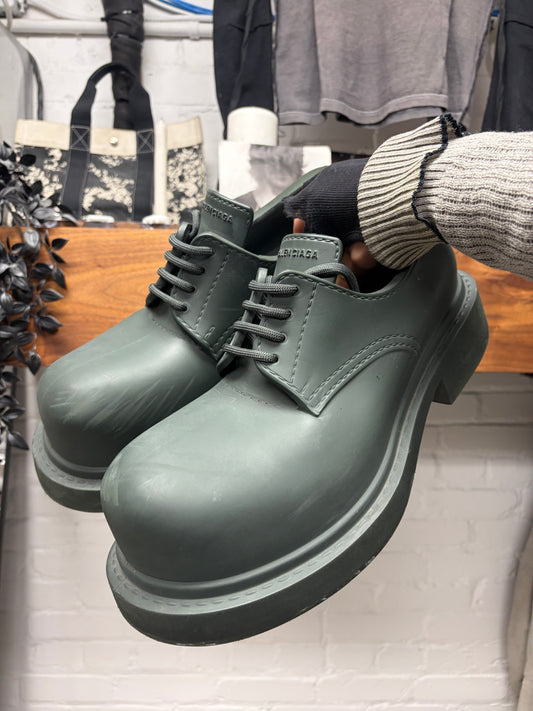 Balenciaga ‘Steroid’ Military Green Oversized Derbys