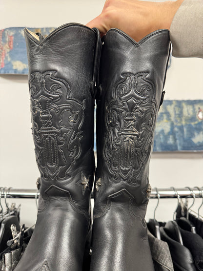 2008 Chrome Hearts Embellished Leather ‘Cowboy’ Boots