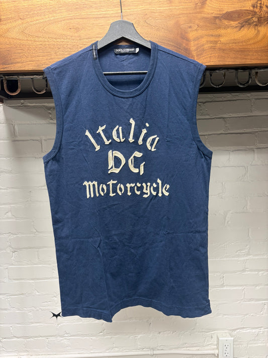 2000s Dolce & Gabanna ‘DG Motorcycles’ Embroidered Tank Top