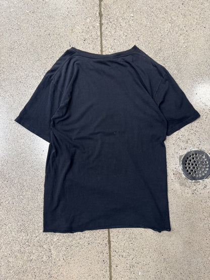 Saint Laurent Distressed Black Script T-Shirt