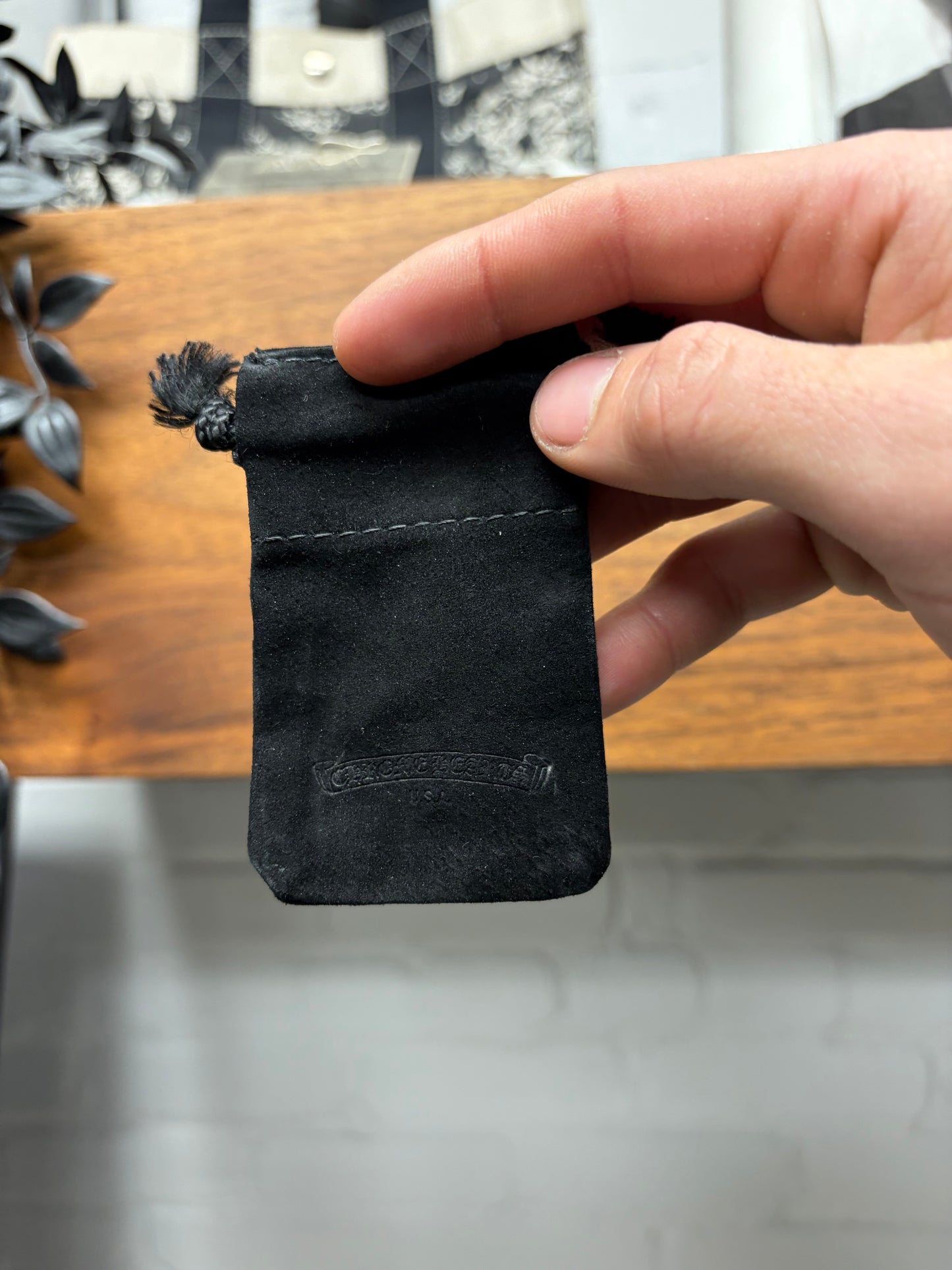 Chrome Hearts 18K Gold ‘Plus Cross Stud’ with Factory Set Diamond Earring