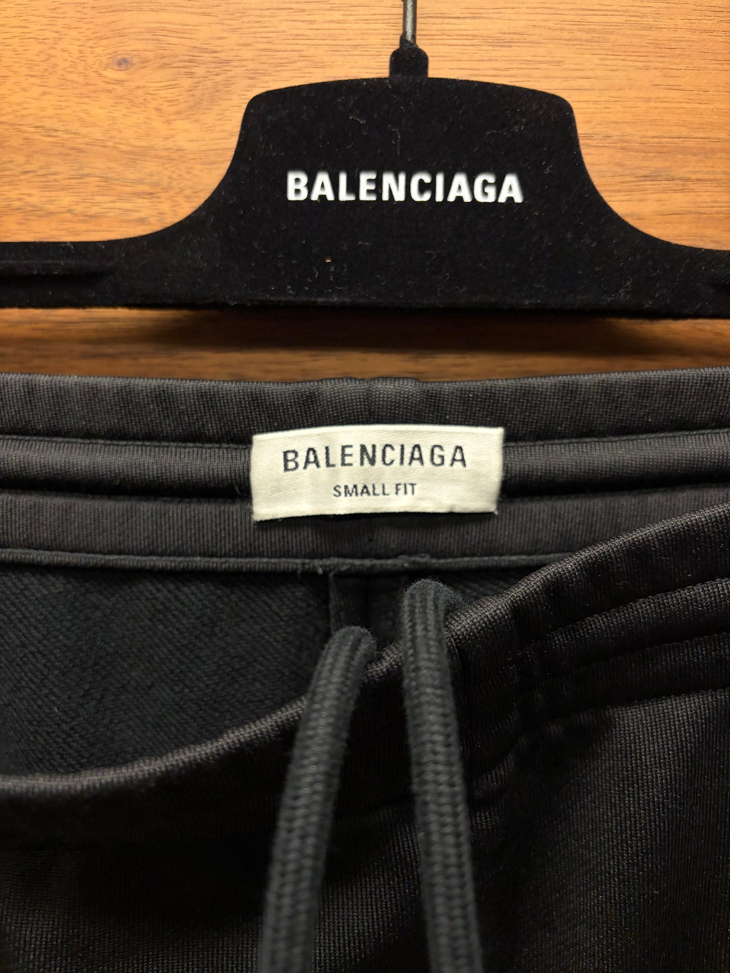 SS2022 Balenciaga Runway Flared Leg Black Athletic Track Pants