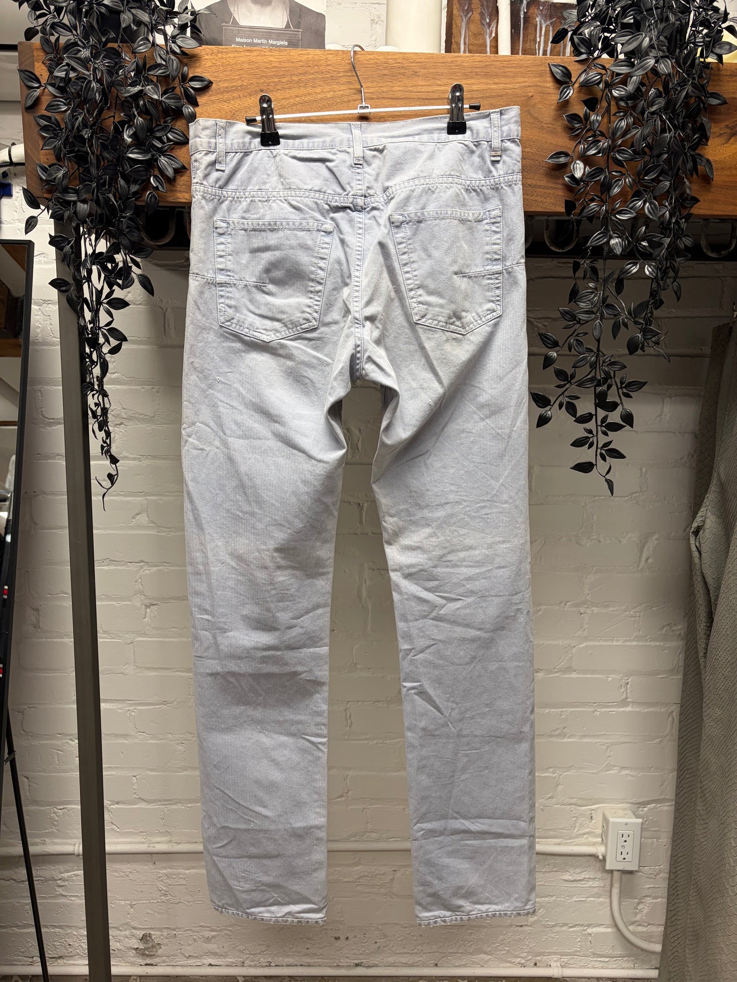 SS2013 Dior Homme ‘Ice Blue’ Overdyed Skinny Jeans