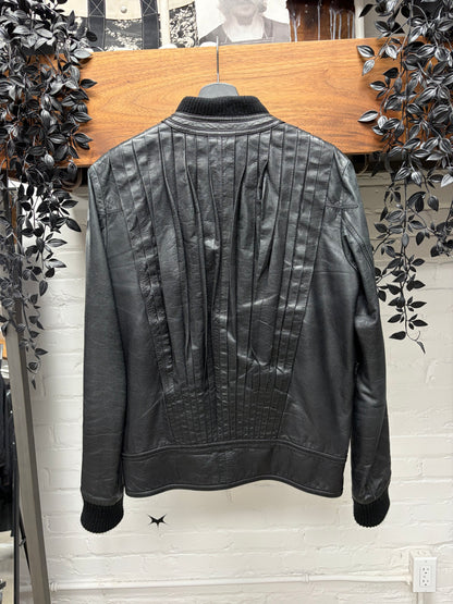 SS2009 Dior Homme by Kris Van Assche Pleated Lambskin Leather Jacket