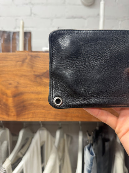 Chrome Hearts ‘1Snap’ Black Calfskin Leather ‘Cross Ball’ Bifold Wallet