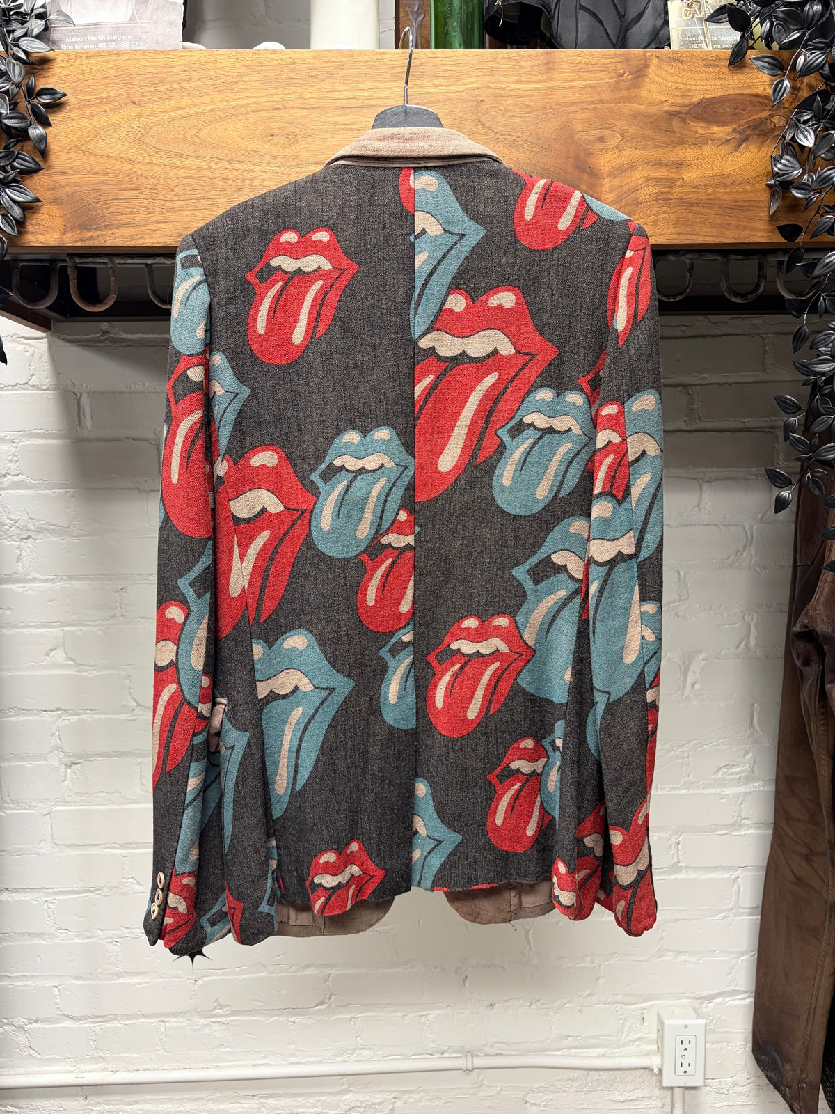 SS2005 Comme Des Garcons Homme Plus x Rolling Stones ‘Tongue & Lips’ Patchwork Blazer