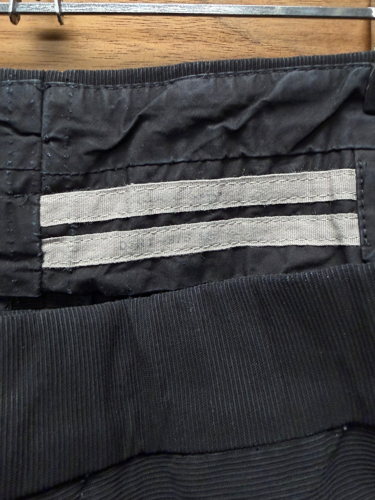 SS2018 Rick Owens ‘Dirt’ Distressed Black Wide Leg ‘Security’ Trousers