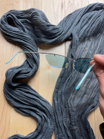 2000s Dior ‘Flash’ Half Rim Blue Tint Sunglasses