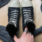 Rick Owens Mainline Leather Ramones High Top Sneakers