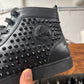 Christian Louboutin Classic Red Bottom ‘Junior Spike’ High Top Sneakers