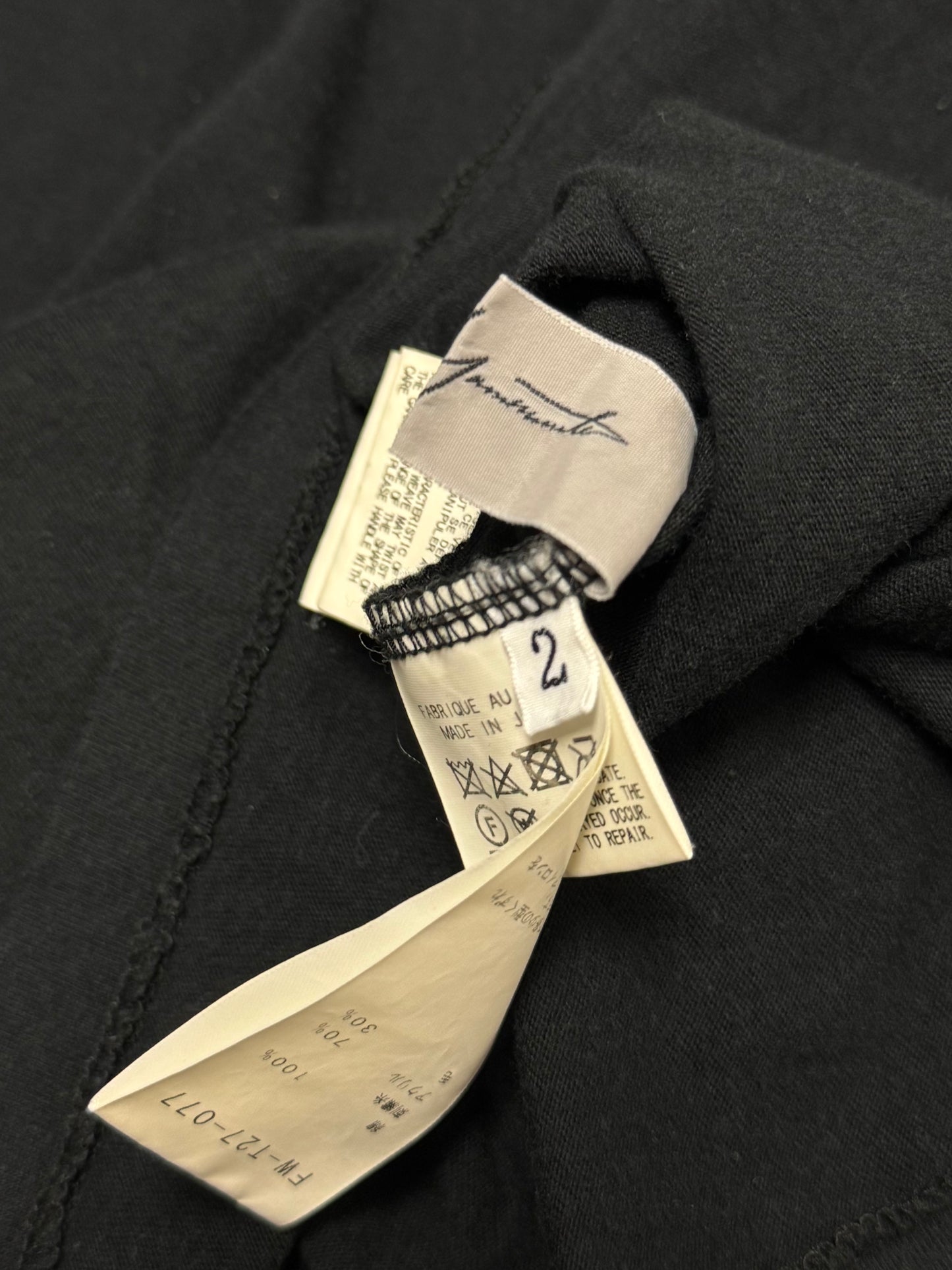 Yohji Yamamoto Mainline ‘Threadbare’ Embroidered T-Shirt