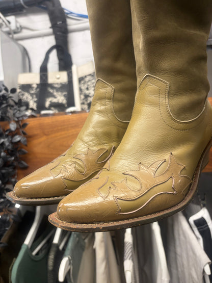 SS2004 Undercover ‘Languid’ Cowboy Western Detailed Leather Boots