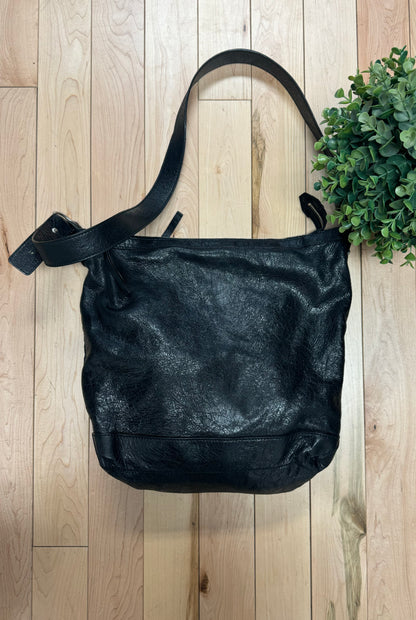 Balenciaga ‘Arena’ Black Leather Crossbody Messenger Bag