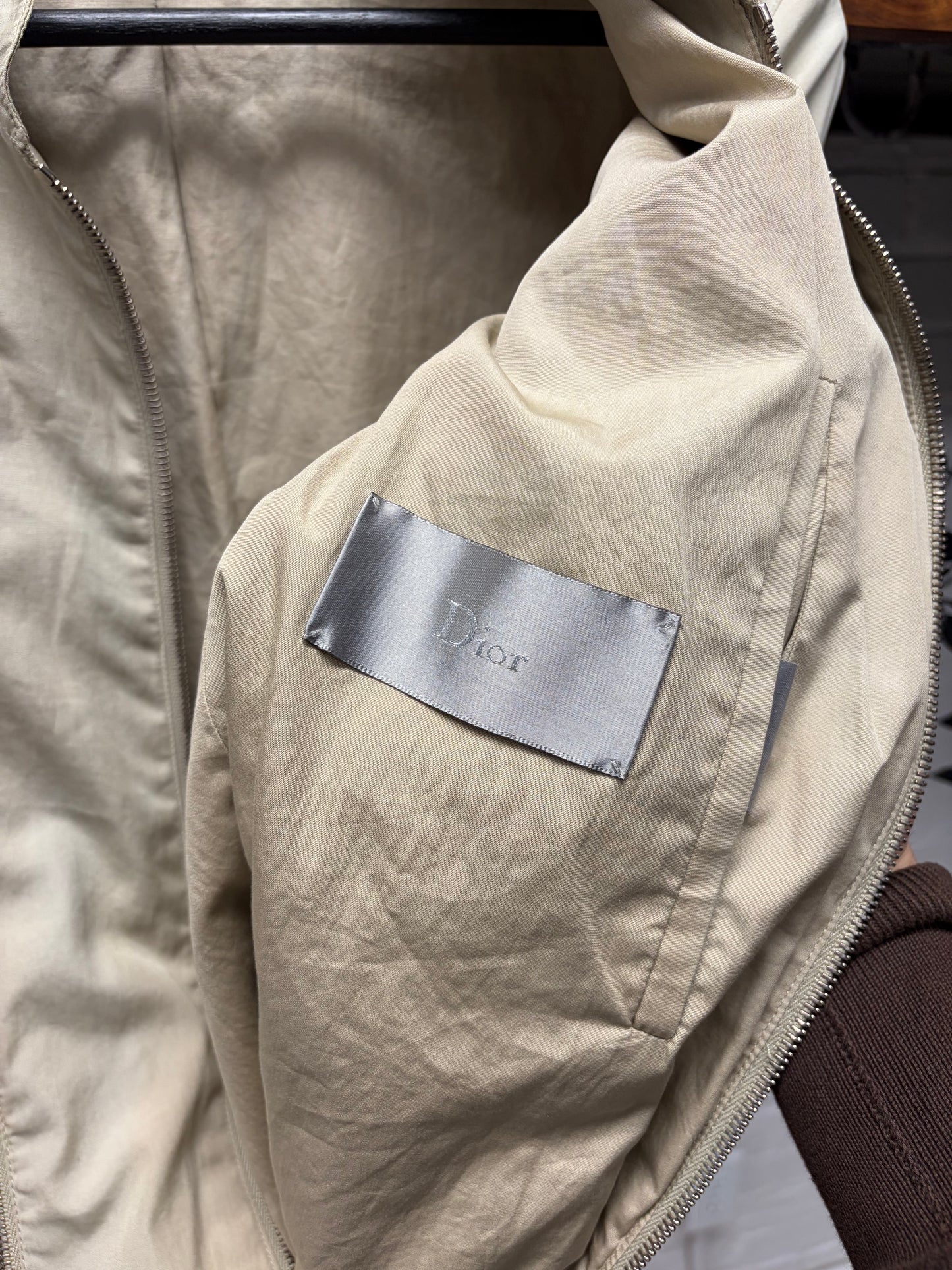 SS2007 Dior Homme by Hedi Slimane ‘We Look Good Together’ Tan Cotton Moto Jacket