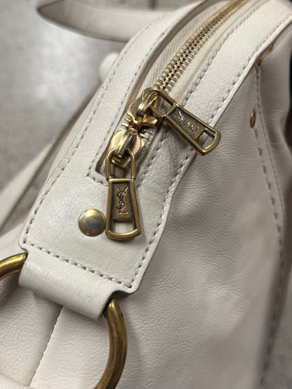 Yves Saint Laurent ‘Muse’ Cream White Leather Handbag