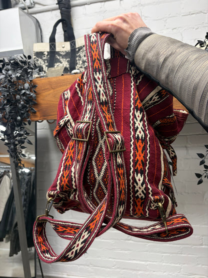 SS2009 Number (N)ine ‘The Lonesome Heroes’ Ethnic Patterned Woven Backpack