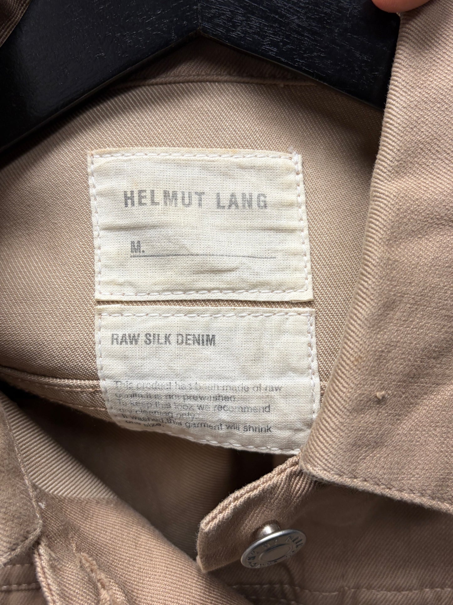Vintage Helmut Lang ‘Raw Silk Denim’ Brown Trucker Jacket