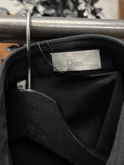 AW2003 Dior Homme ‘Luster’ Waxed Black Tape Seam Bondage Shirt