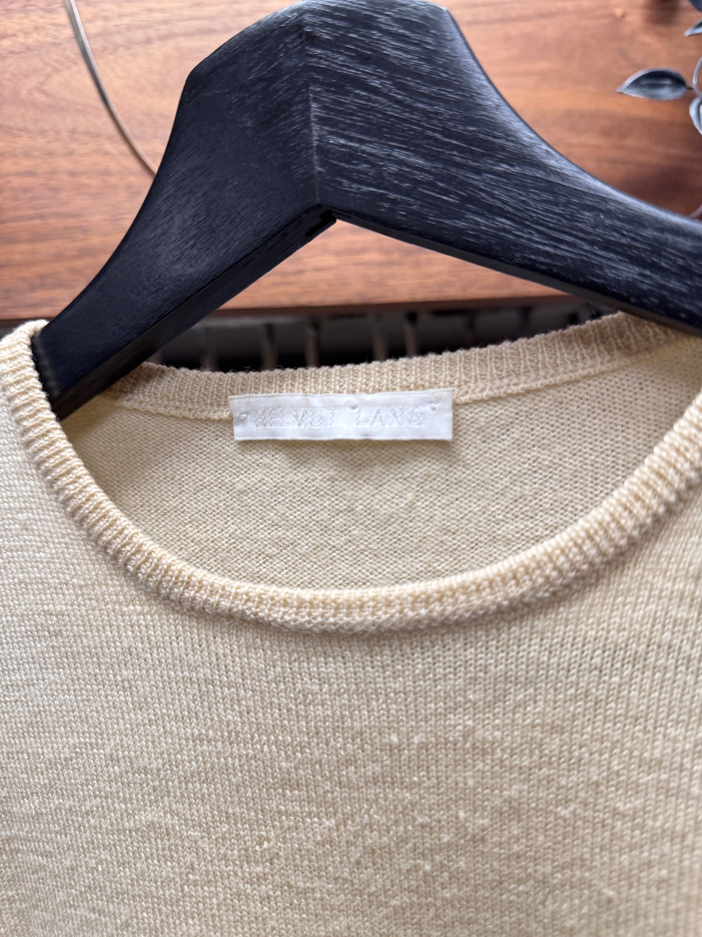 1997 Helmut Lang Cream Wool Knit ‘Shoulder Cutout’ Sweater