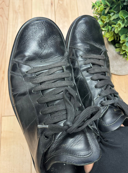 Saint Laurent SL/01 Black Leather Low Top Sneakers