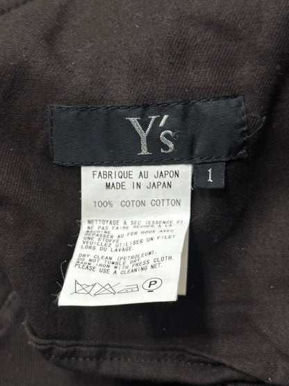 Yohji Yamamoto ‘Y’s’ Buckle Waist-Strap Brown Cargo Shorts