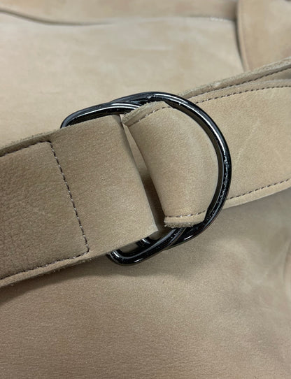 Jean Paul Gaultier Raw Leather Hide Top Flap Crossbody Bag