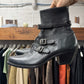 Celine ‘Berlin’ Strap Closure Cuban Heel Calfskin Leather Boots