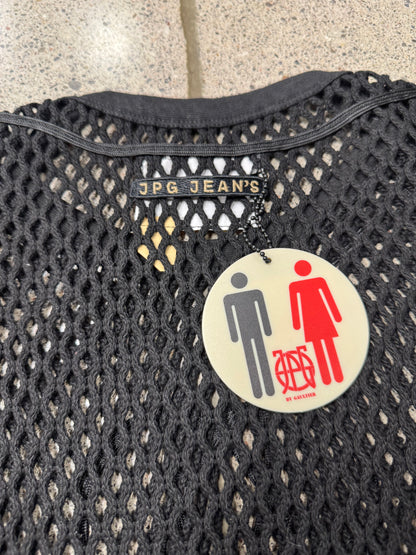 Vintage Jean Paul Gaultier Black Mesh ‘Infinity’ T-Shirt