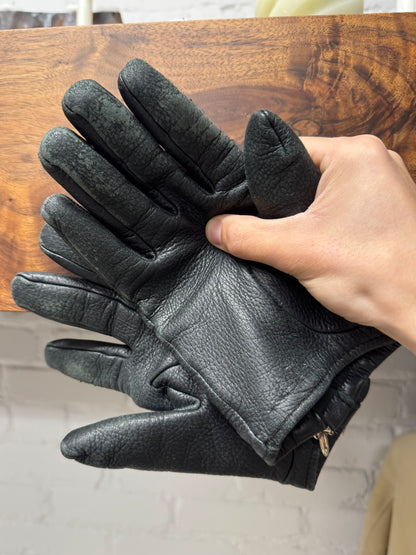 Chrome Hearts ‘Dagger Zip’ Lambskin Leather Gloves
