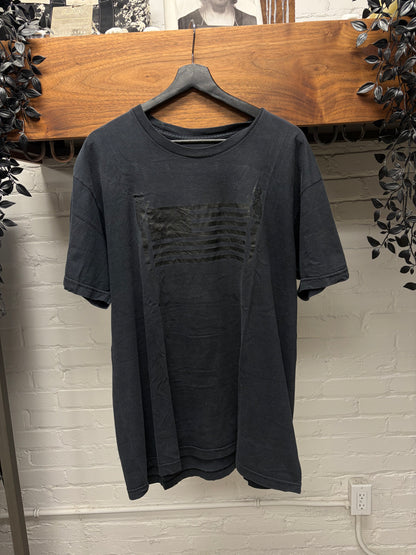 Vintage 90s Chrome Hearts ‘Jarvis Skull’ Flag Graphic Faded Black T-Shirt