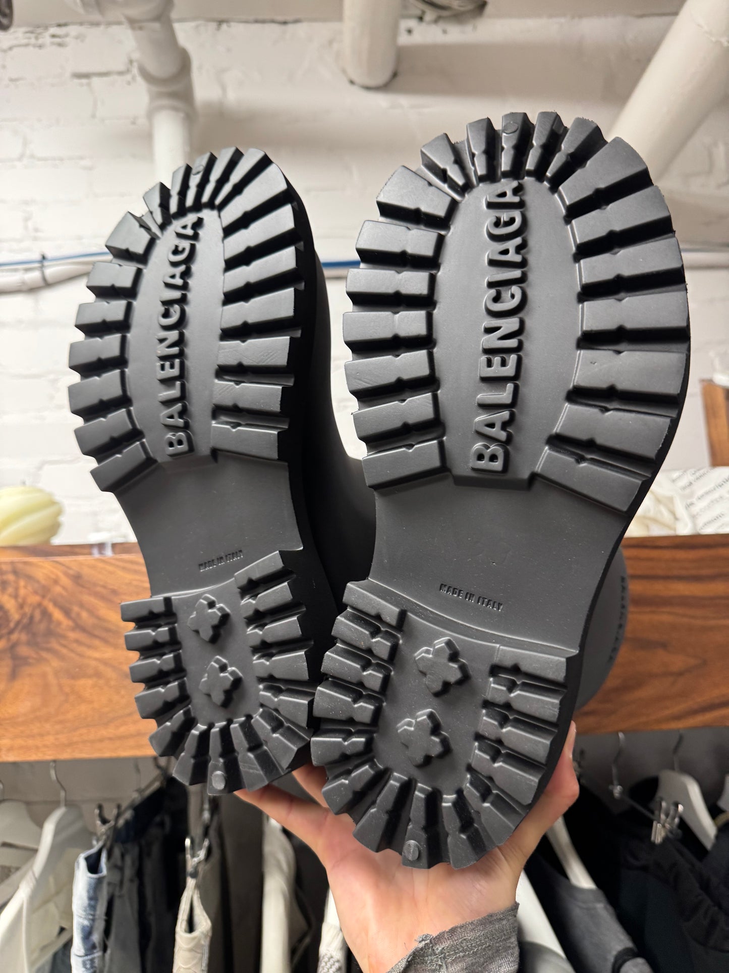 Balenciaga ‘Steriod’ Laceless Oversized Black Bootie