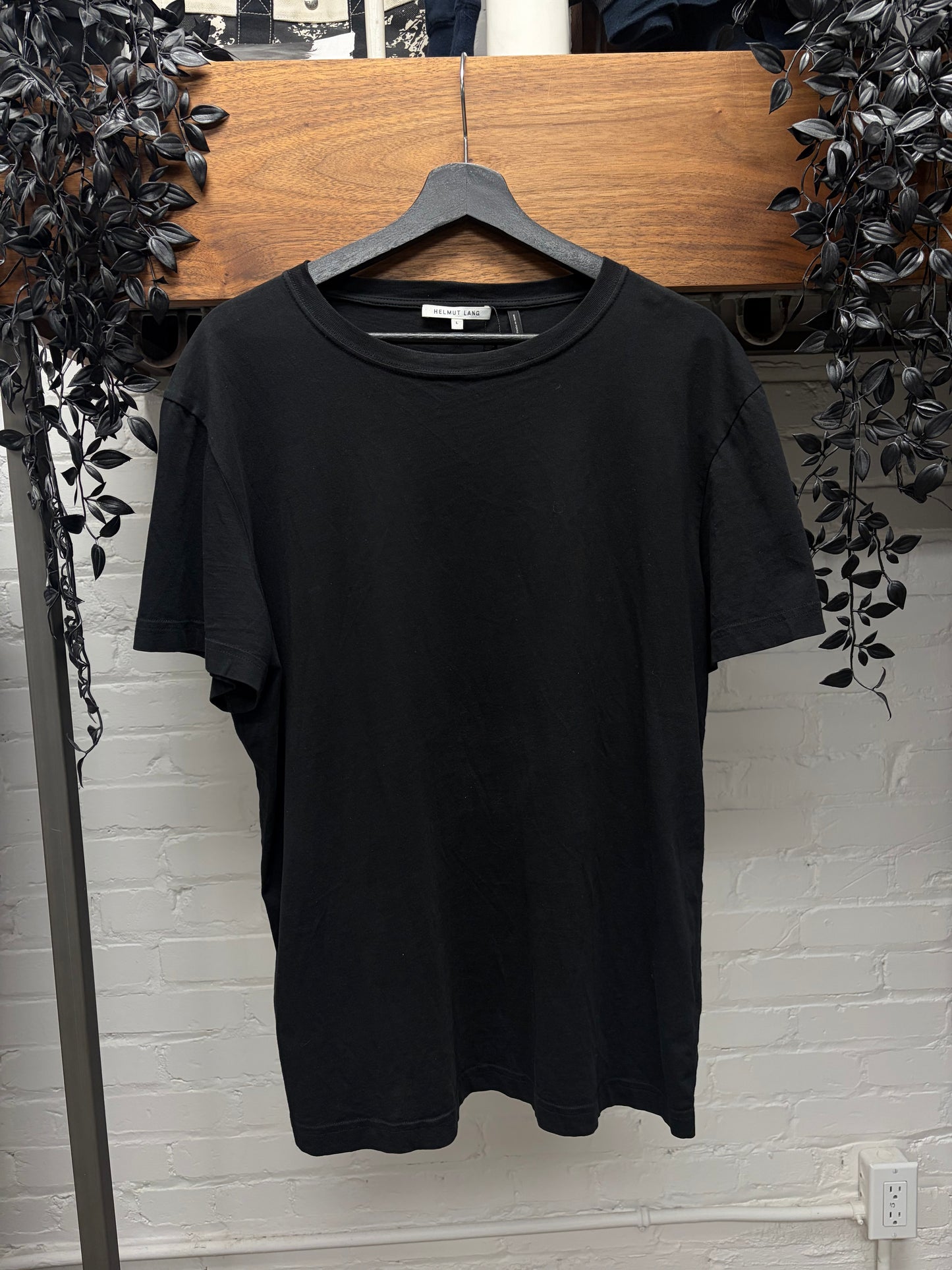 Helmut Lang ‘Piercing’ Black Logo T-Shirt