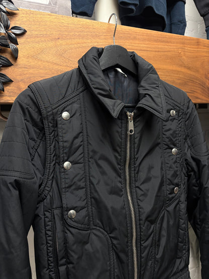 AW2008 Dior Homme Lumiere du Nord’ Black Collared Button Snap Jacket
