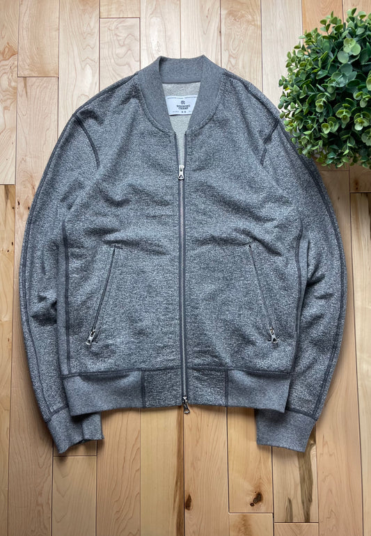 Reigning Champ Heather Grey Zip Up Sweatshirt/Bomber Jacket