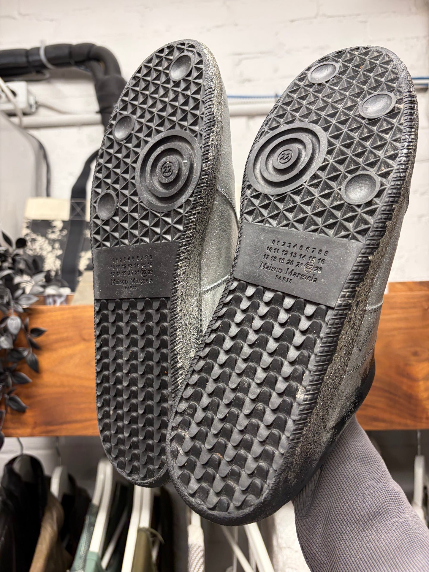 Maison Margiela ‘Silver Dipped’ Black G.A.T. Low Top Sneakers