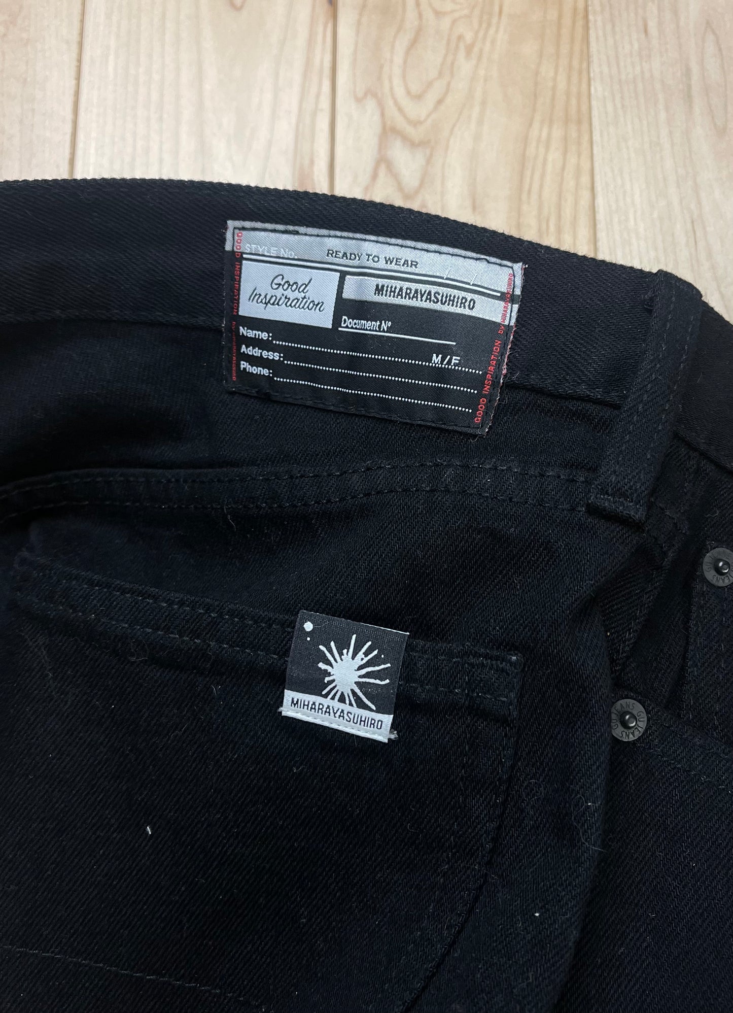 Miharayasuhiro Straight Black Denim