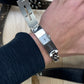 Vintage Jean Paul Gaultier Silver Cross Bracelet/ Hidden Watch