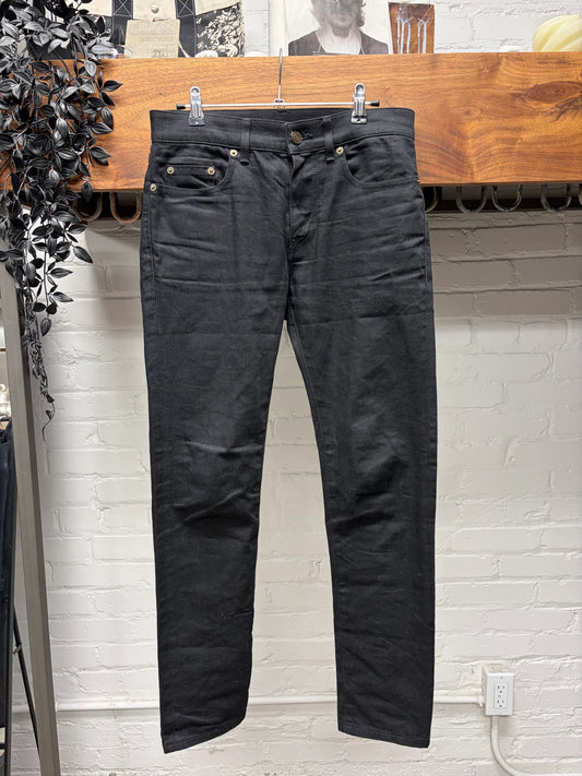 2017 Saint Laurent ‘D02’ Black Skinny Jeans