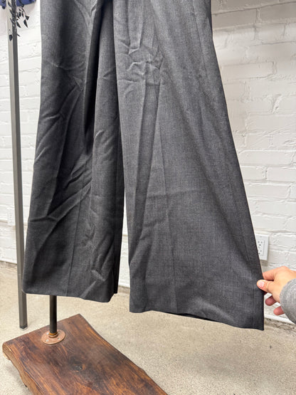 Acne Studios ‘Poffee’ Asymmetric Waistband Wide Leg Brown Trousers