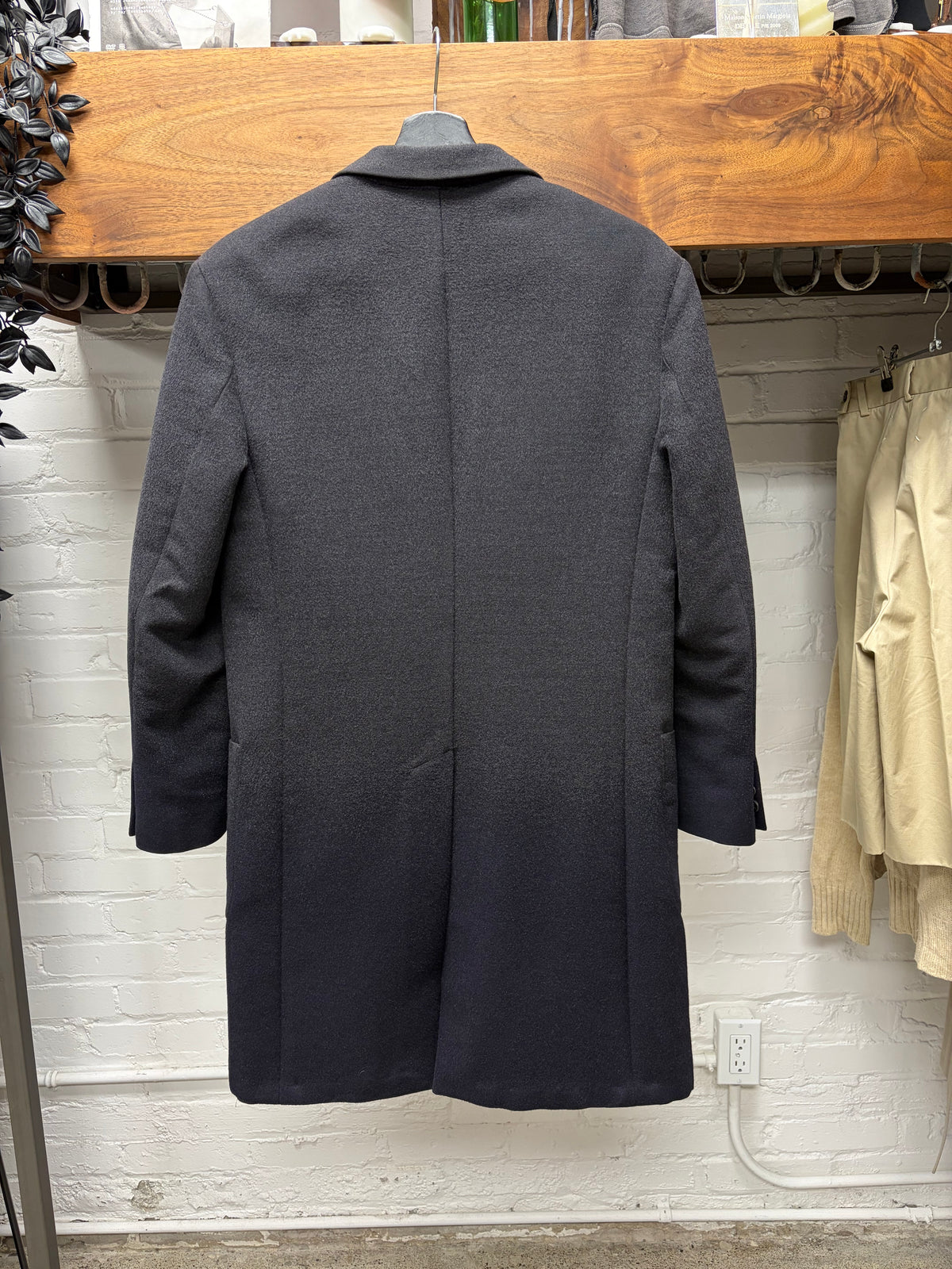 2014 Balenciaga Grey Gradient Fade Wool Coat
