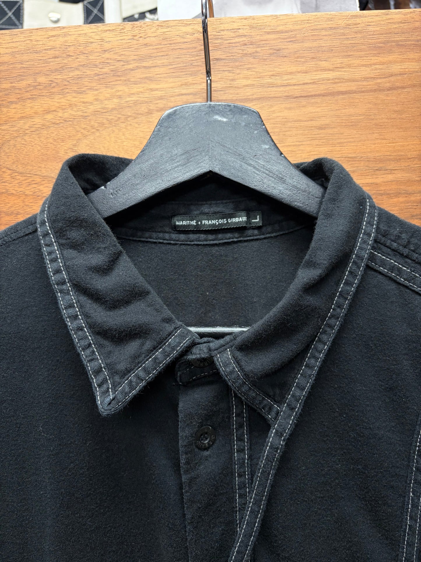 Marithe Francois Girbaud ‘Twisted’ Black Polo